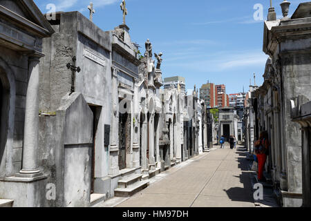 Familie Mausoleen in der Cementerio De La Recoleta, Buenos Aires, Argentinien, Südamerika Stockfoto