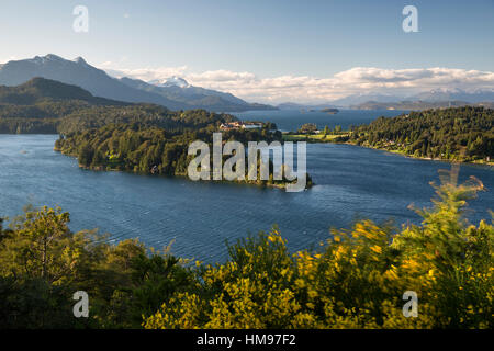 Lago Perito Moreno und Hotel Llao Llao-von Circuito Chico, in der Nähe von Bariloche, Nahuel Huapi Nationalpark Lake District, Argentinien Stockfoto