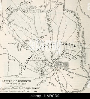 Schlacht von Korinth, 3. Oktober und 4., 1862. USA Bürgerkrieg Stockfoto