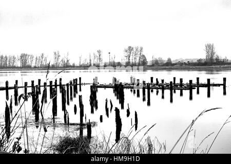 Sehr friedliche Imperial Landing Blick auf Steveston Erbe Fishing Village 2, Richmond.Canada Stockfoto