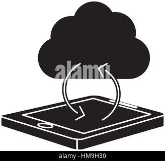 Smartphone-Optimierung und tuning Daten center Symbol, Vektor-illustration Stock Vektor