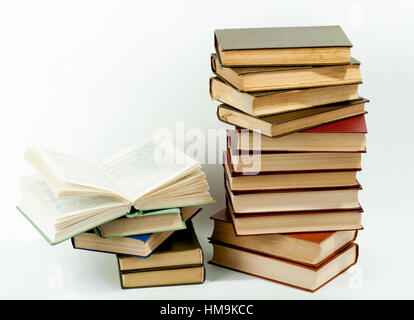 Hohen Bücher-Stapel Stockfoto