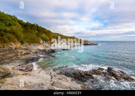 BESSY's Cove in Porth-de-Besserwisser oder Prussia Cove, Cornwall. Dieser Bereich wurde berühmt durch John Carter, der so genannte "King Of Prussia", die Smuggl betrieben Stockfoto