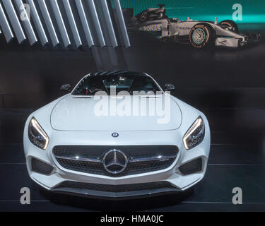 Mercedes AMG GT S Auto auf der North American International Auto Show (NAIAS). Stockfoto