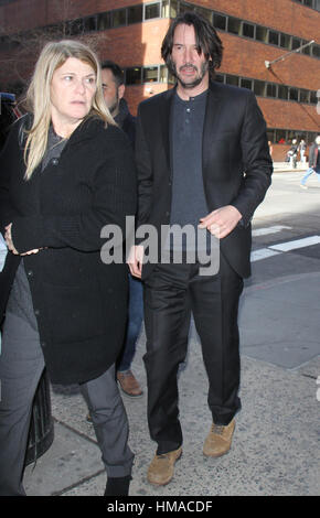 New York, USA. 2. Februar 2017. Keanu Reeves bei AOL bauen Förderung seines neuen Films, John Wick: Kapitel 2 in New York City am 2. Februar 2017. Bildnachweis: MediaPunch Inc/Alamy Live News Bildnachweis: MediaPunch Inc/Alamy Live-Nachrichten Stockfoto