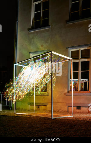 Brüssel, Belgien. 2. Februar 2017. Die Straßen der Gemeinde Schaerbeek in Brüssel sind während des Festival of Lights mit Lichtern beleuchtet. Bildnachweis: Bombaert Patrick/Alamy Live-Nachrichten Stockfoto