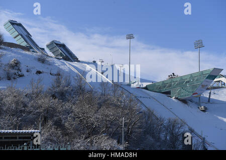 Gesamtansicht, 2. Februar 2017: 28. Winter Universiade Almaty 2017 a. internationalen Skispringen Complex, Almaty, Kasachstan. Bildnachweis: AFLO SPORT/Alamy Live-Nachrichten Stockfoto