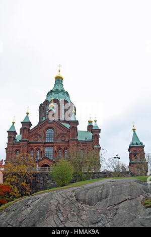 Uspenski-Kathedrale (Uspenskin Katedraali), Helsinki, Finnland Stockfoto