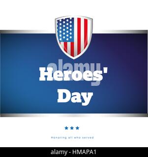 Helden-Day USA-banner Stock Vektor