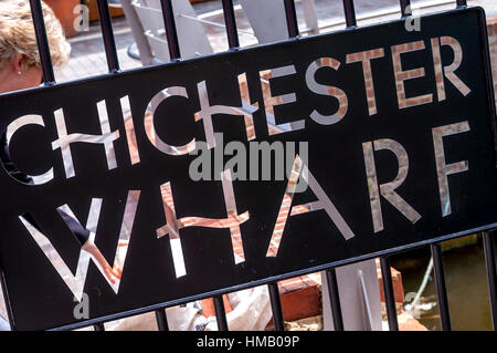 Allgemeine Ansichten von Chichester Wharf in der Stadt West Sussex Stockfoto