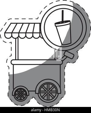 Soda-Fast-Food-Auto-Symbol, Vektor-Illustration-Bild Stock Vektor