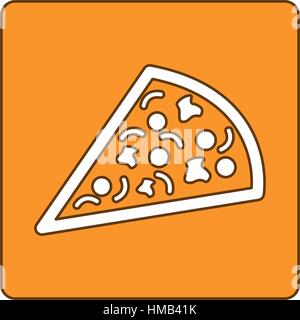 Pizza Fastfood Emblem Symbol, Vektor-Illustration-Bild Stock Vektor