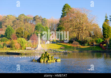 Ornamental Gardens Grange über Sand Stockfoto