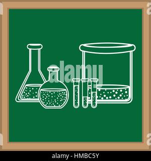 Chemie-Kolben Glas Symbol Vektor Illustration Grafik-design Stock Vektor