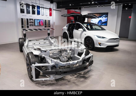Tesla Model S Elektro Auto Usa Stockfotografie Alamy