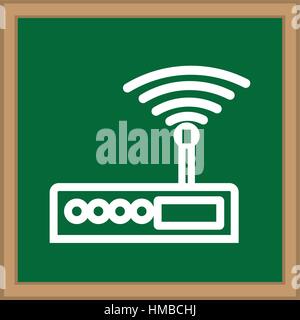 Internet Wifi Router Symbol Vektor Illustration Grafik-design Stock Vektor