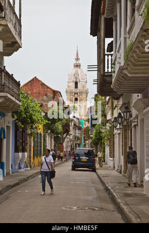 Straße von Cartagena, Kolumbien Stockfoto