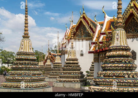 Chedi des buddhistischen Tempel Komplex Wat Pho, Bangkok, Thailand, Asien Stockfoto