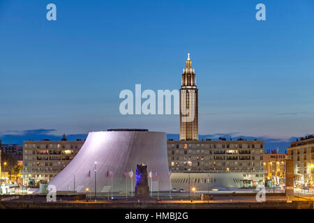 Le Havre (Normandie, Nord-West-Frankreich): Gewerbegebiet Stockfoto