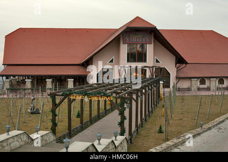 Orhei, Moldau - Januar 2, 2011: Bau der berühmten moldau Weingut Chateau vartely an Weihnachten am 2. Januar 2011 in orhei, Moldau." Stockfoto