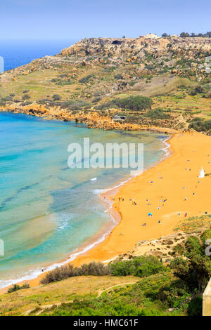 Ramla Bay Beach, Gozo, Malta Stockfoto