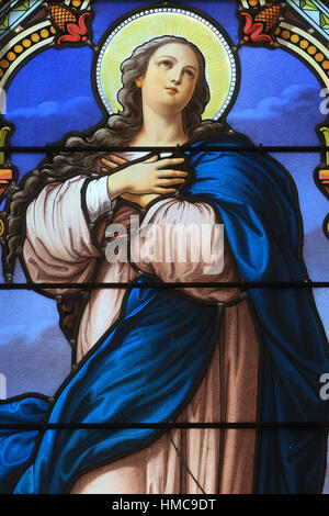 Vierge-Marie. Eglise Notre-Dame de l'Assomption. La Mure. Frankreich. Stockfoto