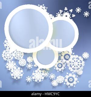 Elegante Christmas Banner mit Snowlakes. EPS 10 Stock Vektor