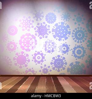 Schneeflocken im blue Room. Vektor EPS 10 Stock Vektor