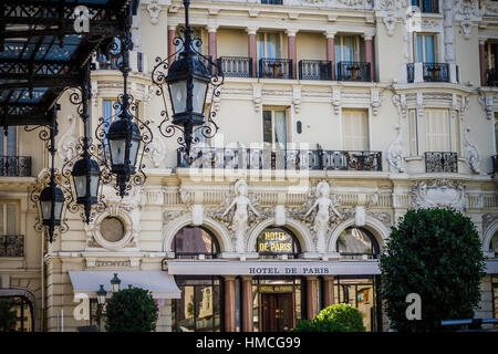 Dekorative Leuchten am Eingang zum Casino von Monte Carlo, Monaco Stockfoto