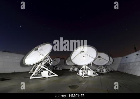 Die Bogenminute Microkelvin Imager AMI kleine Array an das Mullard Radio Astronomy Observatory Stockfoto