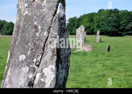 Menhire in Schottland Stockfoto