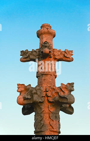 Spike mit Chimera auf die Domtower, Utrecht, Niederlande. Stockfoto