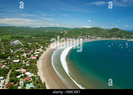 Ansicht der Bucht San Juan del Sur, nicaragua Stockfoto