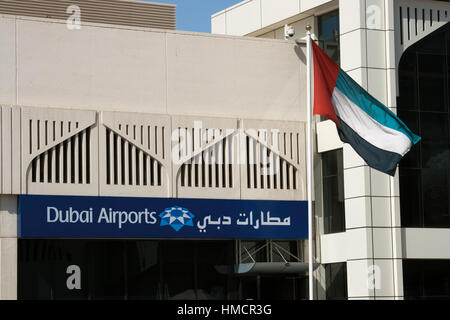 Der internationale Flughafen Dubai Stockfoto