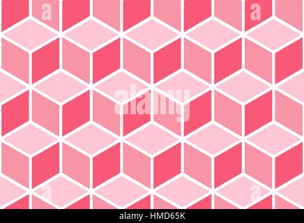 Abstrakte nahtlose rosa Würfel Muster Stock Vektor