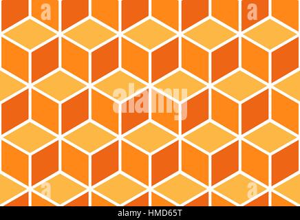 Abstrakte nahtlose orange Cube Muster Stock Vektor