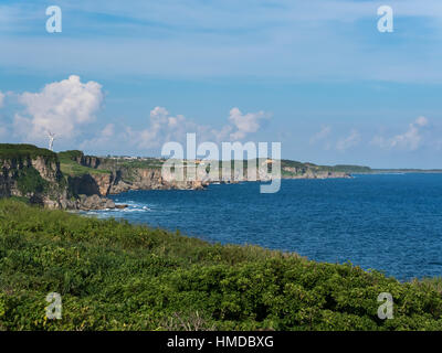 Nanamata Küste und Cape Higashi Henna Zaki Insel Miyako in Okinawa, Japan. Stockfoto
