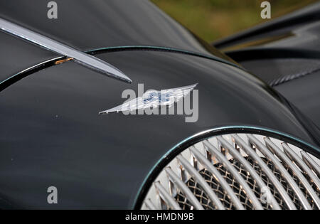 2010 Morgan Aero retro gestylten britische V8-Sportwagen-Abzeichen Stockfoto