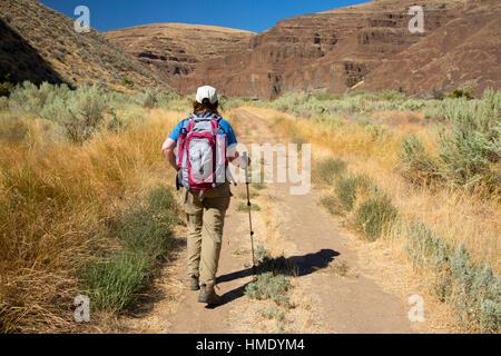 Wandern die verlorenen Corral Trail, John Tag Wild und Scenic River, Cottonwood Canyon State Park, John Day River State Scenic Wasserstraße, Oregon Stockfoto