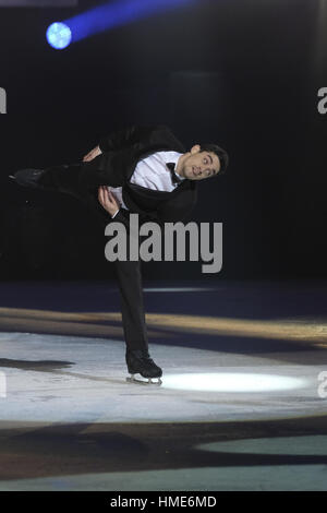 Künstler beteiligen sich an "Revolution auf dem Eis" im Vista Alegre Palace in Madrid, Spanien-Featuring: Javier Fernandez wo: Madrid, Spanien: 1. Januar 2017 Credit: Oscar Gonzalez/WENN.com Stockfoto