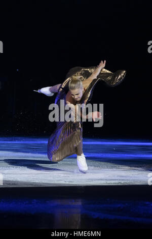 Künstler beteiligen sich an "Revolution auf dem Eis" im Vista Alegre Palace in Madrid, Spanien-Featuring: Kiira Korpi wo: Madrid, Spanien: 1. Januar 2017 Credit: Oscar Gonzalez/WENN.com Stockfoto