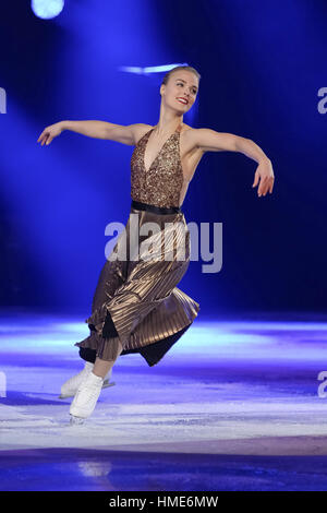 Künstler beteiligen sich an "Revolution auf dem Eis" im Vista Alegre Palace in Madrid, Spanien-Featuring: Kiira Korpi wo: Madrid, Spanien: 1. Januar 2017 Credit: Oscar Gonzalez/WENN.com Stockfoto