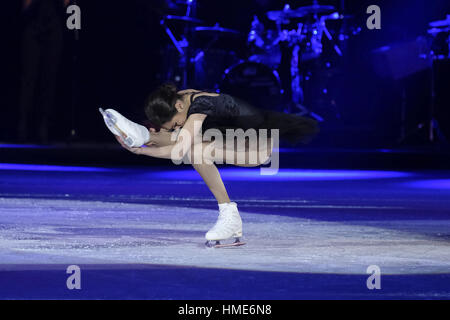 Künstler beteiligen sich an "Revolution auf dem Eis" im Vista Alegre Palace in Madrid, Spanien-Featuring: Evgenia Medvedeva wo: Madrid, Spanien: 1. Januar 2017 Credit: Oscar Gonzalez/WENN.com Stockfoto