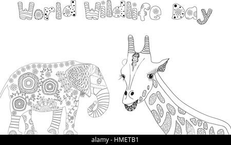 Schwarz und weiß-Abbildung für Malbuch Stock Vektor