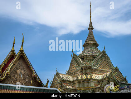 Phra Mondop enthält die Schrift-Halle eine kleine Bibliothek mit buddhistischen Schriften, im Wat Pho in Bangkok (Thailand) Stockfoto