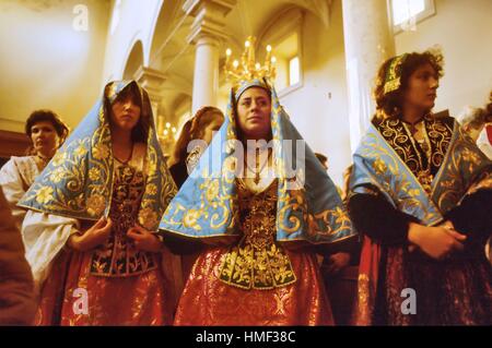 Sizilien (Italien) traditionelle Feier des Osterfestes, das orthodoxe Osterfest in Piana Degli Albanesi Stockfoto