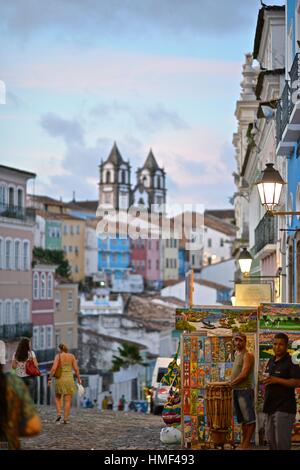 Pelorinho historischen Viertel, Salvador de Bahia, Bundesstaat Bahia, Brasilien Stockfoto