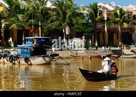 Hoi An Stadt - Höhepunkt jeder Reise nach Vietnam. Hio Eine alte Stadt ist ein UNESCO-Welterbe. Vietnam Stockfoto