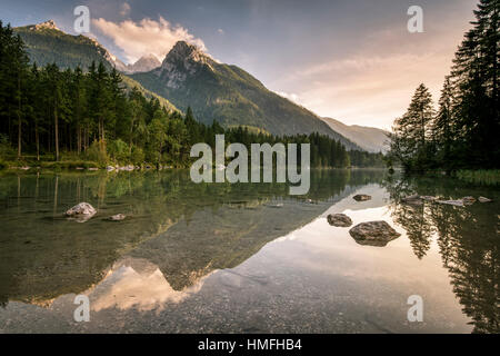 See Hintersee, Berchtesgadener Alpen, Bayern, Deutschland Stockfoto