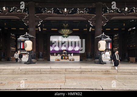 Higashi Honganji Tempel (Shin-Buddhismus), in der Nähe von Kyoto Station, Japan Stockfoto